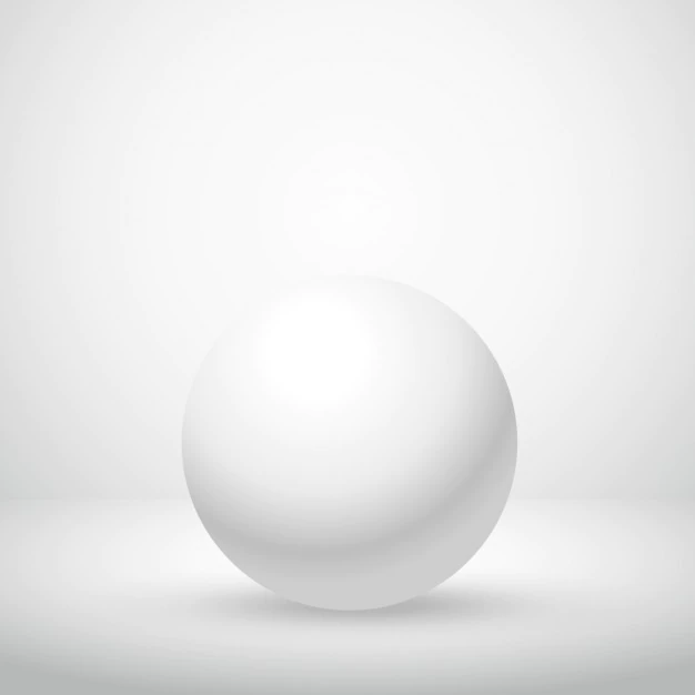 Free Vector | White sphere in empty room