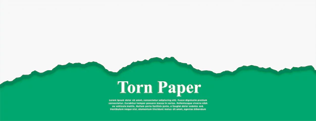 Free Vector | White torn paper on turquoise color banner