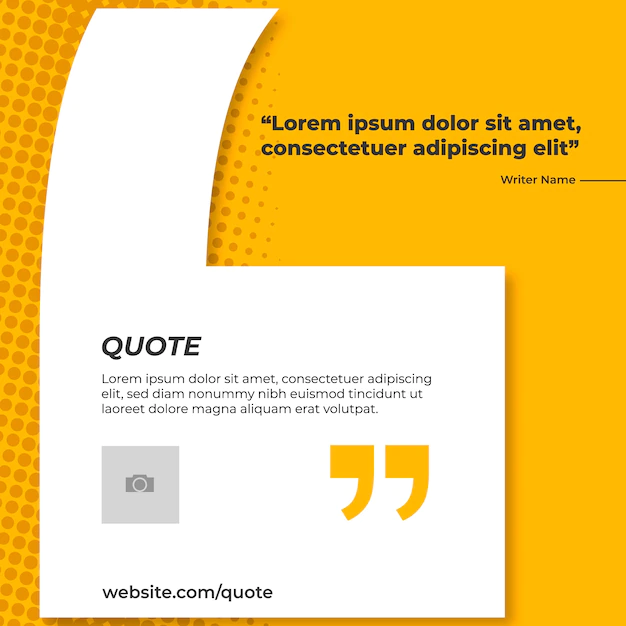 Free Vector | Yellow banner for quote