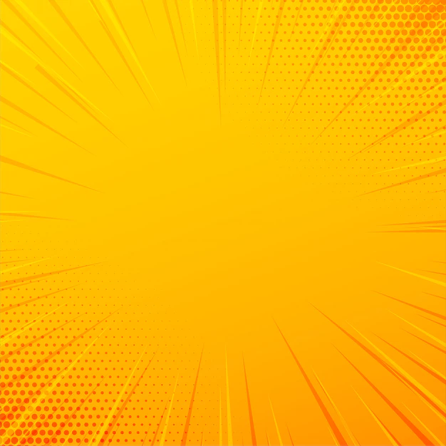 Free Vector | Yellow comic zoom lines background