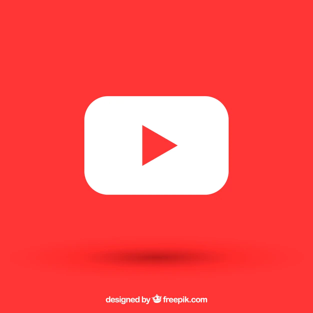 Free Vector | Youtube player icon with flat design