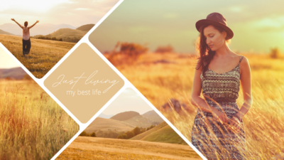 Ginger Sunny Just Living Photo Collage Facebook Cover