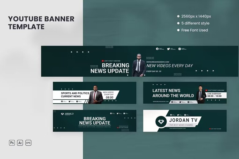 News Youtube Banner free download