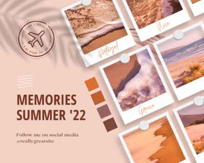 Orange Memories Summer 2022 Mood Board Photo Collage