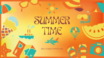 Yellow and Orange Colorful Playful Summer Facebook Cover