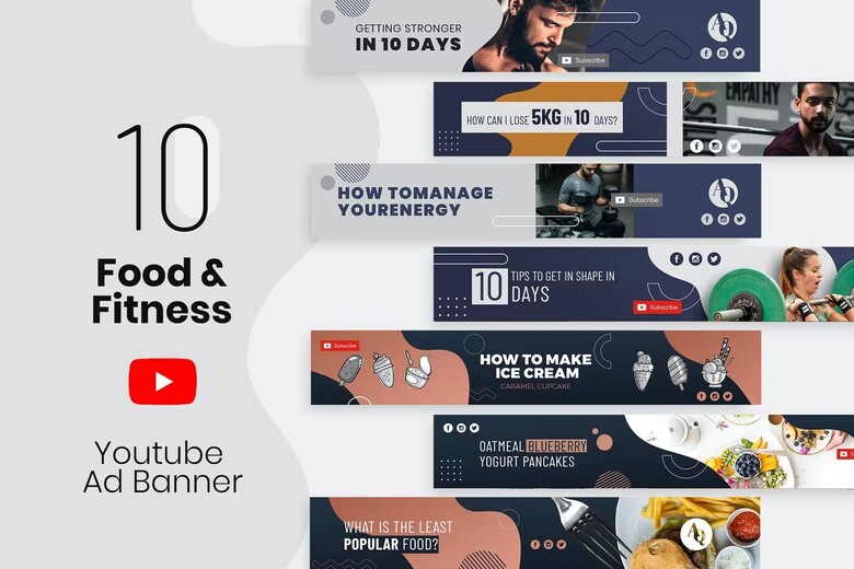 YouTube Cover Banner Template free download