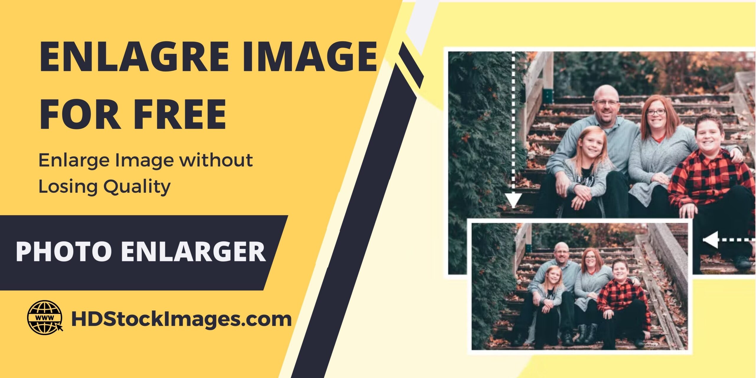 A free tool for enlarging and resizing images, photos and pictures without losing quality. Simple and easy and no additional software required