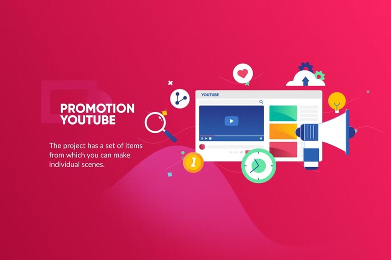 Youtube Promotion Banner & Landing Page free downlaod
