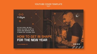 Free PSD | Duotone gym design template