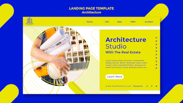 Free PSD | Flat design architecture template