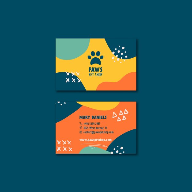 Free PSD | Flat design pet care template