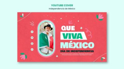 Free PSD | Independencia de mexico youtube thumbnail template design