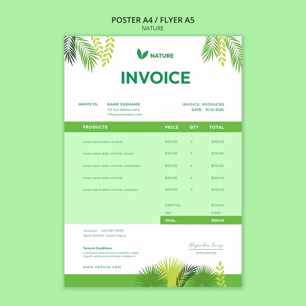 Free PSD | Flat design nature template