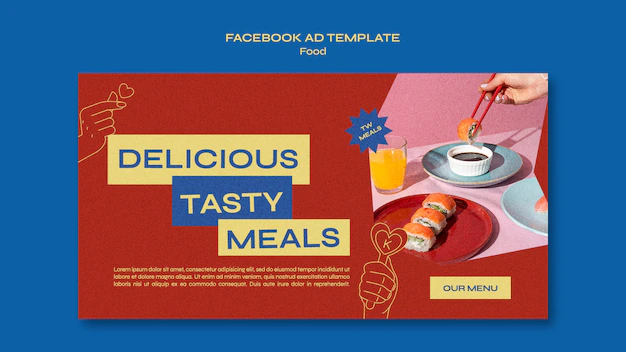 Free PSD | Flat design food template