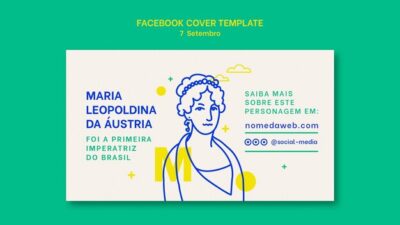 Free PSD | Social media cover template for sete de setembro celebration