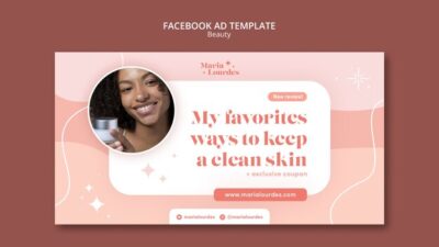 Free PSD | Beauty and skincare cosmetics social media promo template