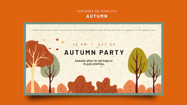 Free PSD | Social media promo template for autumn celebration