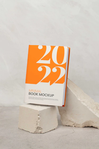 Free PSD | Book mockup with minimal design