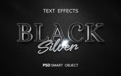 Free PSD | Creative metallic text effect
