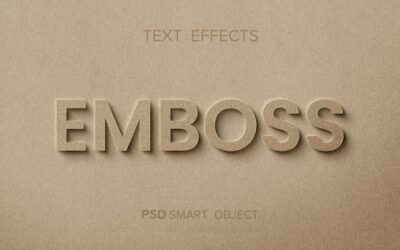 Free PSD | Clean emboss text effect