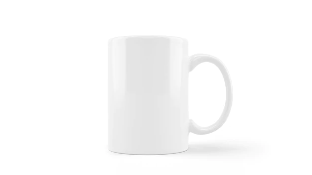 Free PSD | White ceramic mug mockup isolated