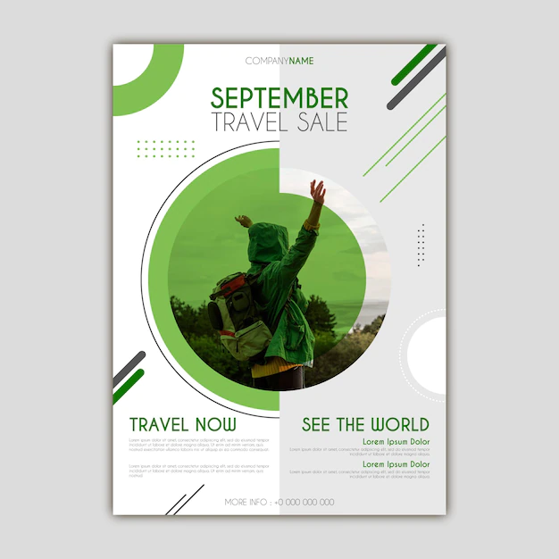 Free Vector | Travel sale flyer template