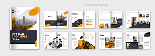 Free Vector | Corporate company profile brochure template design