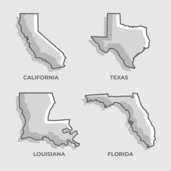 Free Vector | Hand drawn usa outline map