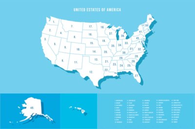 Free Vector | Hand drawn usa outline map