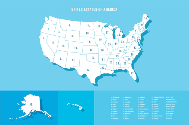 Free Vector | Hand drawn usa outline map