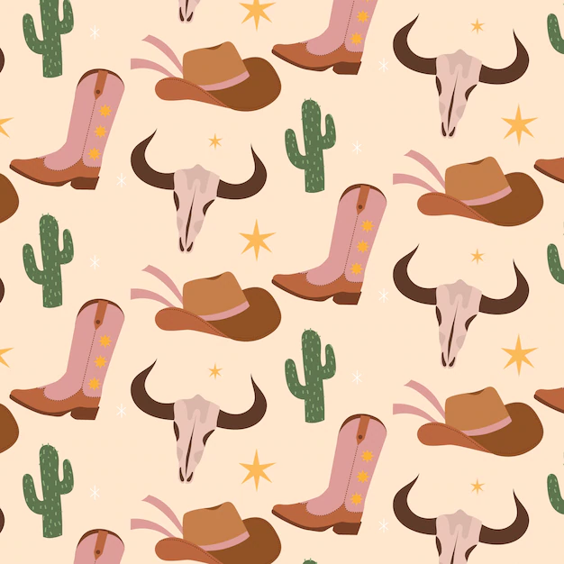 Free Vector | Flat western pattern