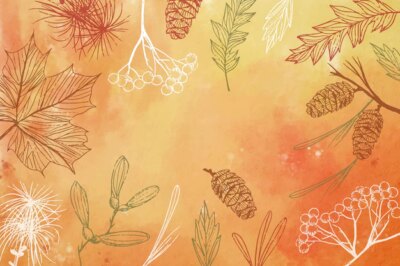 Free Vector | Hand drawn autumn background