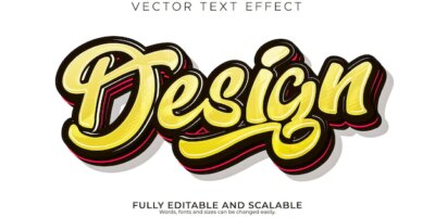 Free Vector | Creative brush text effect editable modern lettering typography font style