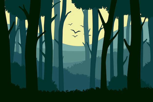 Free Vector | Flat design forest landscape