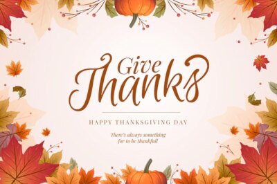 Free Vector | Hand drawn thanksgiving background