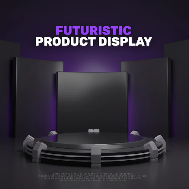 Free PSD | 3d futuristic podium product display