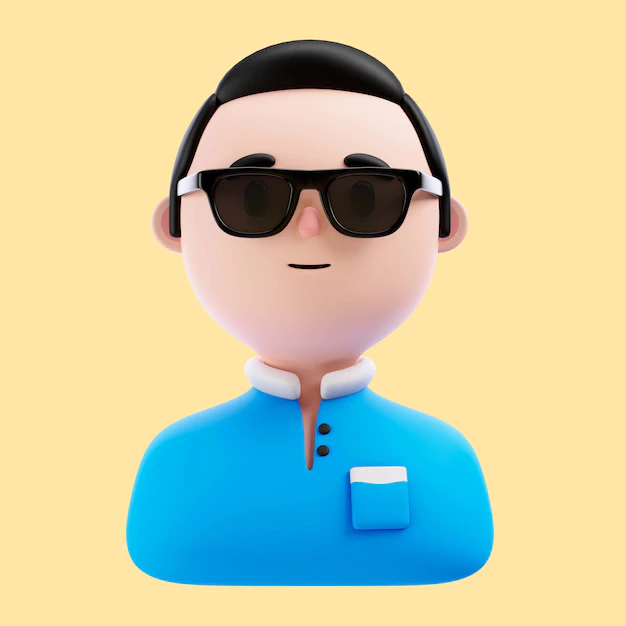 Free PSD | 3d illustration of person with sunglasses