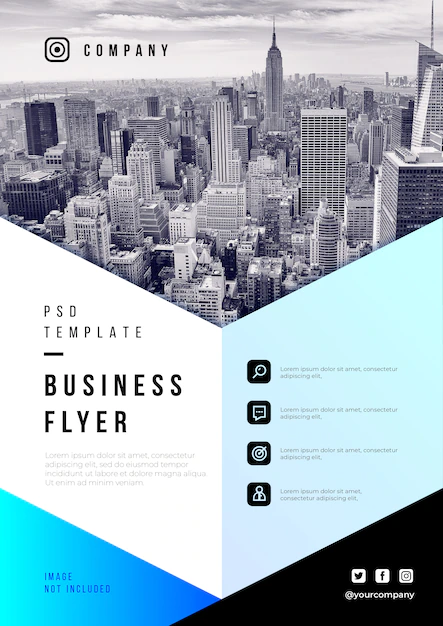 Free PSD | Abstract business flyer psd template