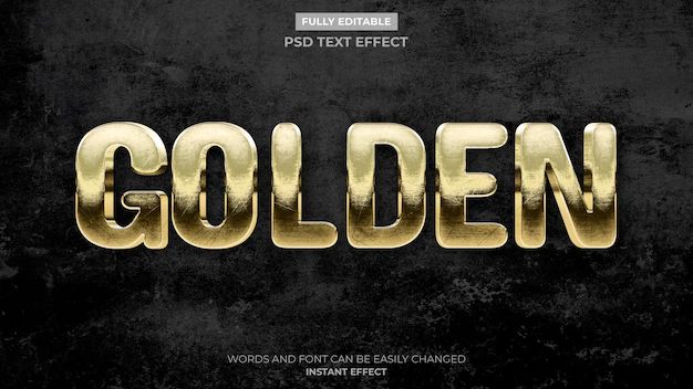 Free PSD | Antique gold text effect