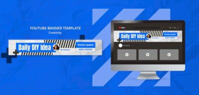 Free PSD | Arts and crafts youtube banner template