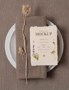 Free PSD | Assortment of wedding mock-up cards