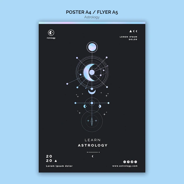 Free PSD | Astrology flyer template