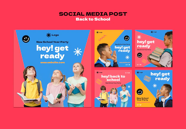 Free PSD | Back to school instagram posts