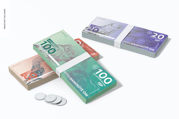 Free PSD | Banknotes and coins mockup