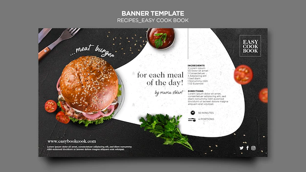Free PSD | Banner cook book template