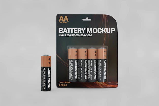 Free PSD | Battery mockup