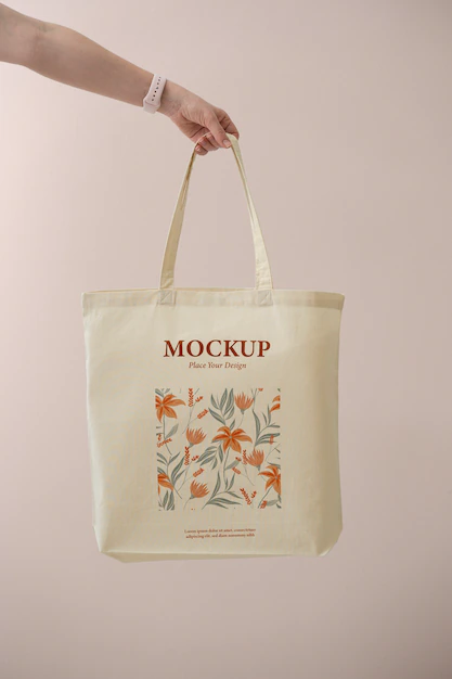 Free PSD | Beautiful tote bag design mockup