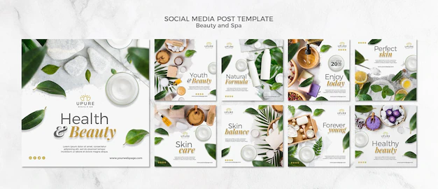 Free PSD | Beauty and spa social media post template