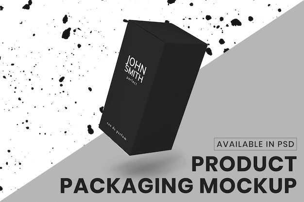Free PSD | Beauty product mockup psd with black box