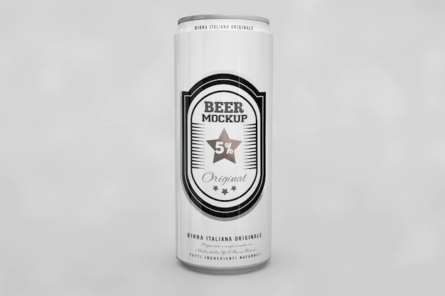 Free PSD | Beer can mock up